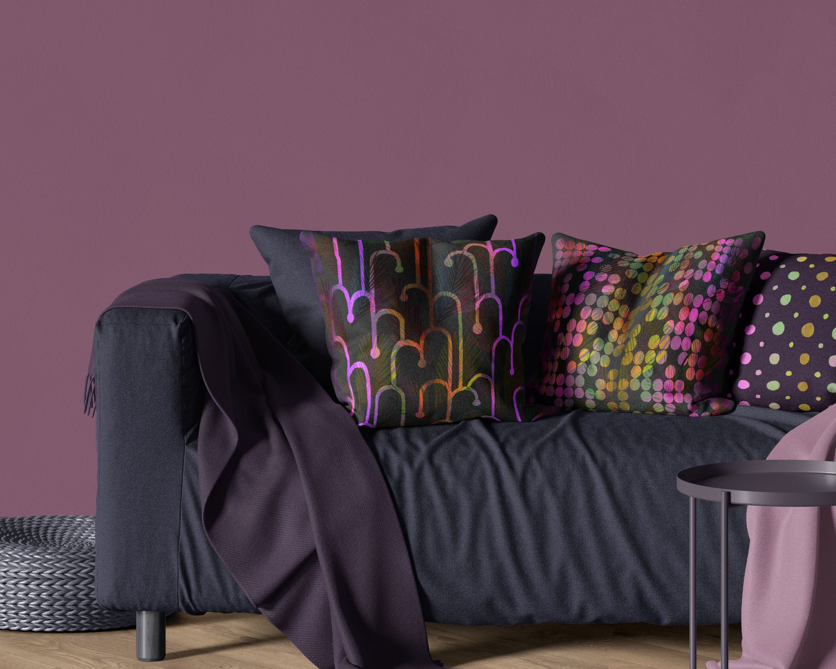 Kissen "Everviolet Arcs"